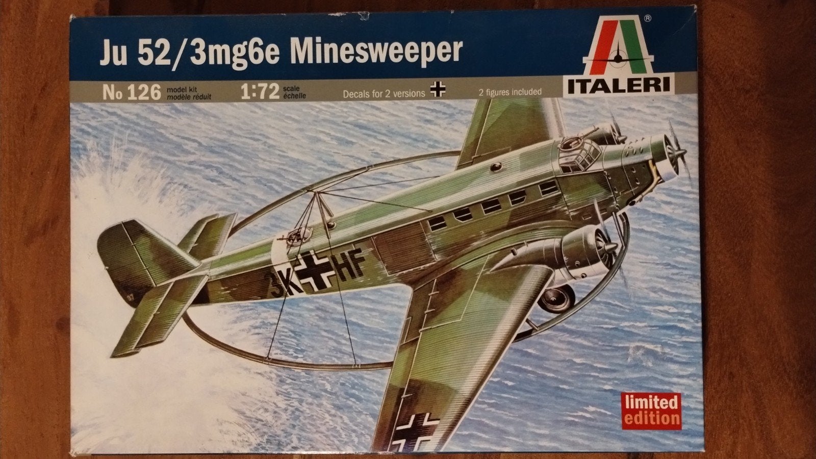 Italeri 126 Junkers Ju 52 Minesweeper 1:72 (OOP), Ophalen, Nieuw, 1:72 tot 1:144, Overige merken