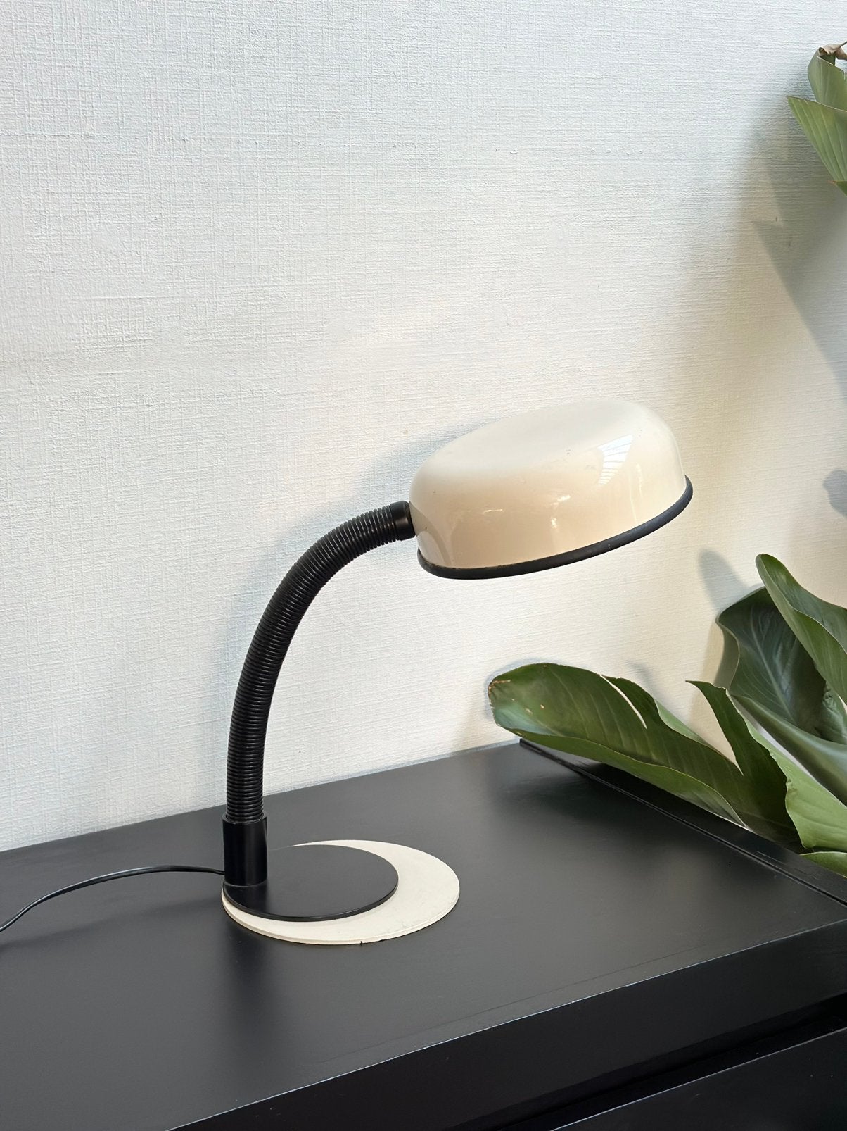 Vintage bureaulamp 1980s, Huis en Inrichting, Lampen | Tafellampen, Ophalen, Bureaulamp, Wit, Zo goed als nieuw