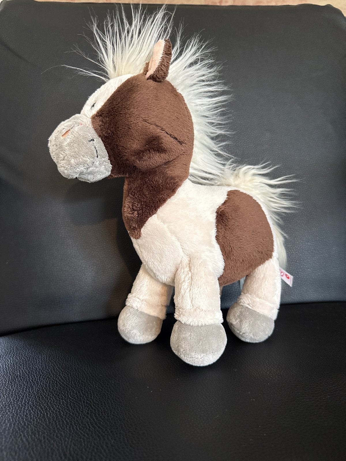 Schattig bruin en wit paard knuffel Nici, Paard, Ophalen of Verzenden, Zo goed als nieuw, Middelgroot (20 tot 80 cm)
