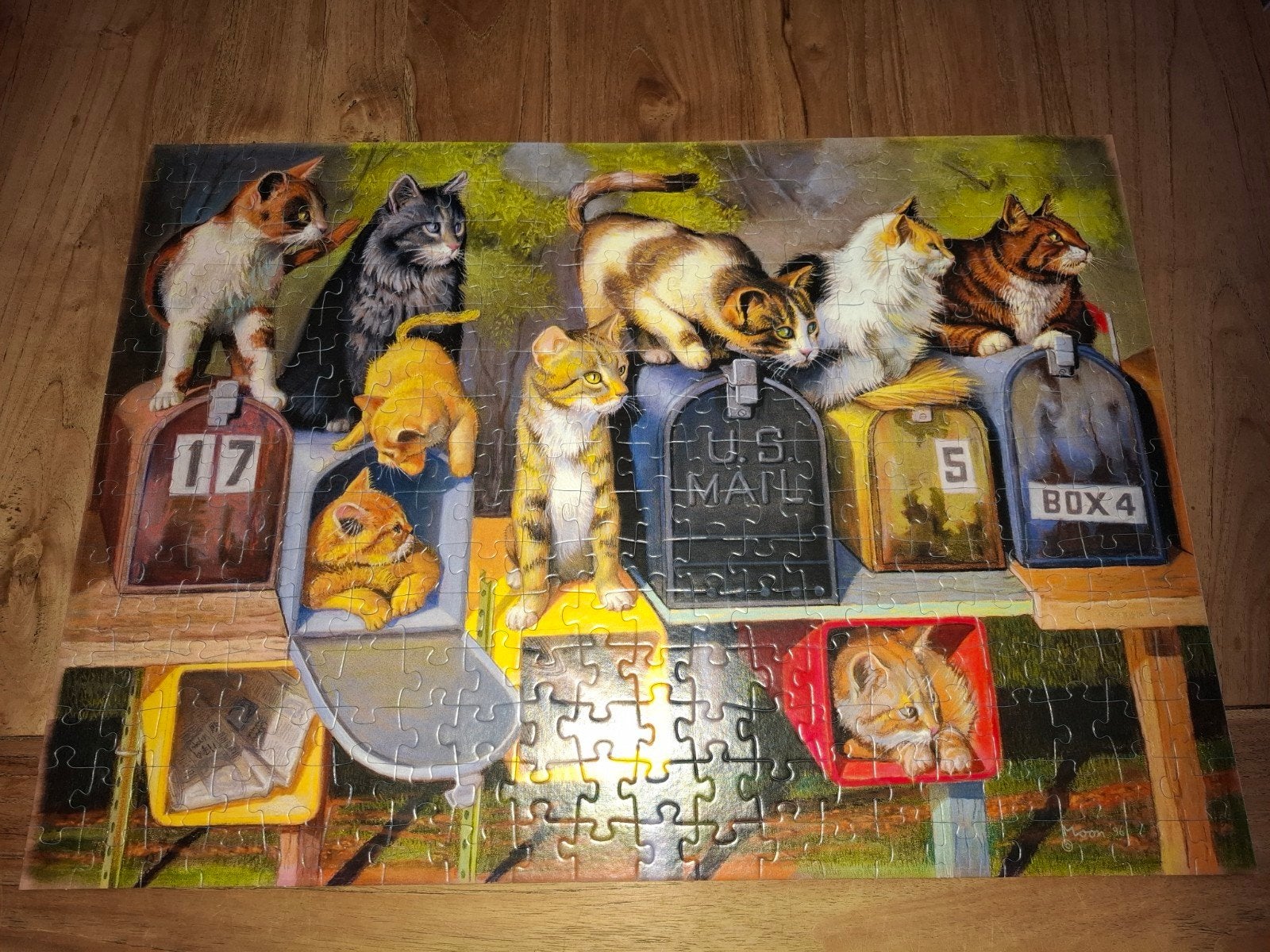 puzzel poezen 300 stukjes, Hobby en Vrije tijd, Ophalen of Verzenden, Minder dan 500 stukjes, Zo goed als nieuw, Legpuzzel
