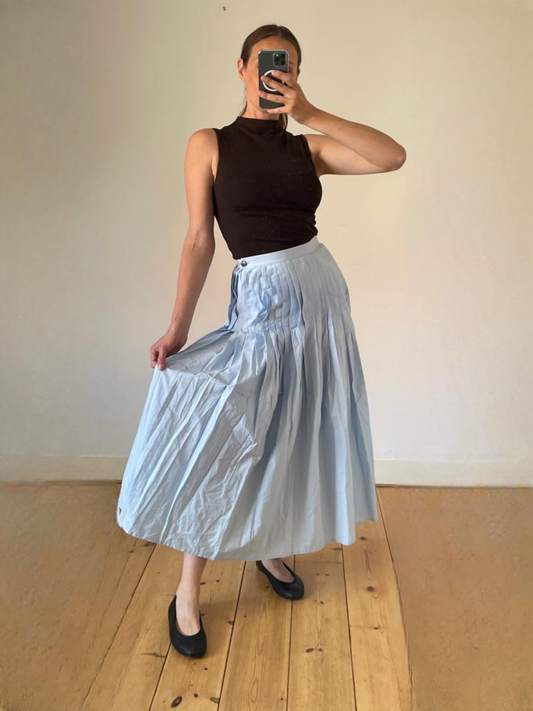 Barena Venezia (pauw) a-lijn maxi skirt maat 34 np €395, Kleding | Dames, Rokken, Blauw, Ophalen of Verzenden, Zo goed als nieuw