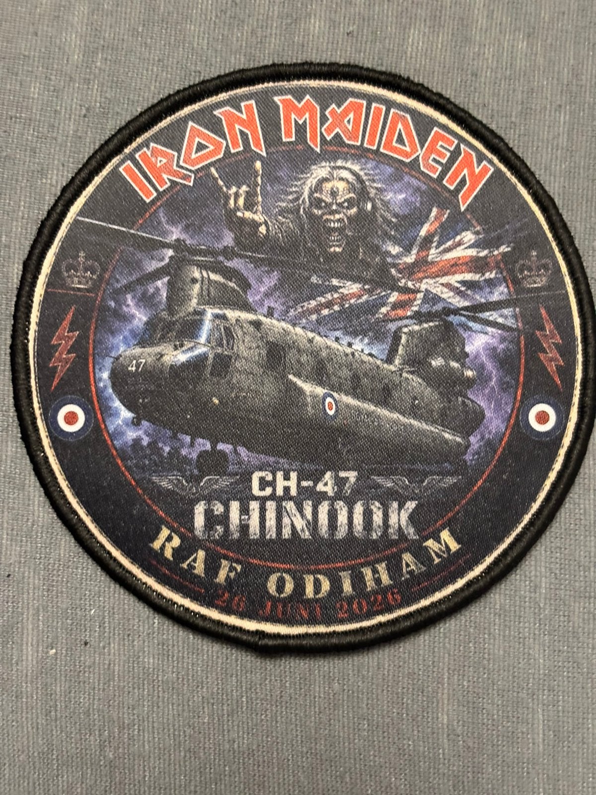 Embleem CH-47 chinook RAF Odiham, Verzamelen, Verzenden, Luchtmacht, Engeland, Embleem of Badge