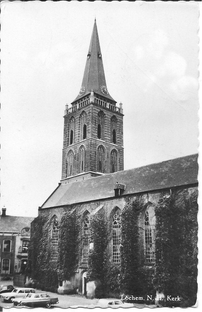 Oude Ansichtkaart Lochem, N.H. Kerk - Gelopen, Ophalen of Verzenden, 1940 tot 1960, Gelopen, Gelderland