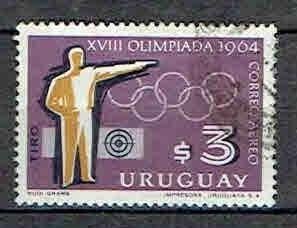 Uruguay 1964 Olympische spelen Schieten, Postzegels en Munten, Verzenden, Gestempeld, Sport