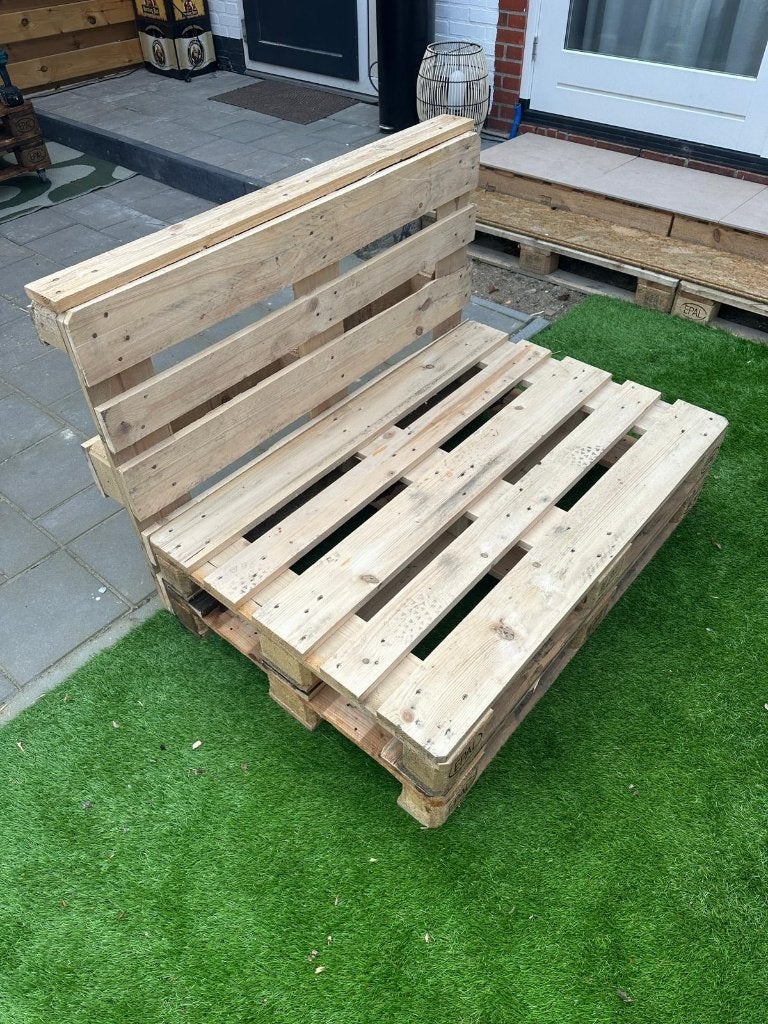 Palletbank (kan ook hoekbank maken), Nieuw, Loungeset, Bank, Hout