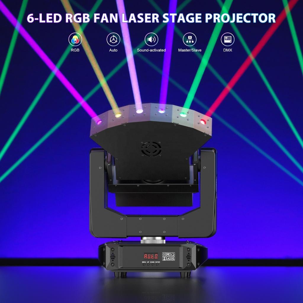 DJLicht 6 ogen RGB Laser movinghead, Geluidgestuurd, ., Nieuw, Ophalen of Verzenden
