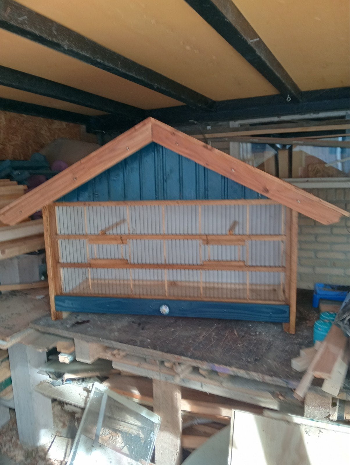 Ruime wand tortel vogelkooi, Dieren en Toebehoren, Vogels | Hokken en Kooien, Ophalen, Hout, Vogelkooi