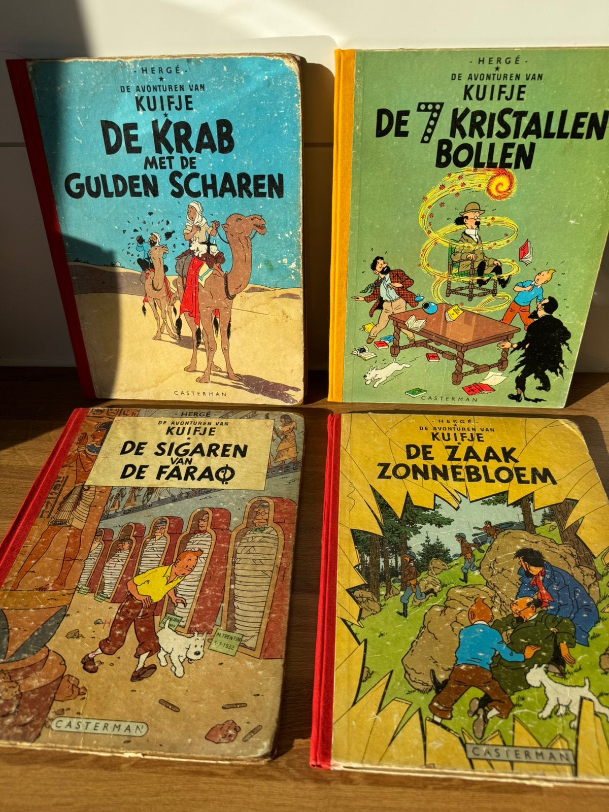 Kuifje HC 1e reeks, o.a. De Krab Met De Gulden Scharen, Meerdere stripboeken, Ophalen of Verzenden, Gelezen