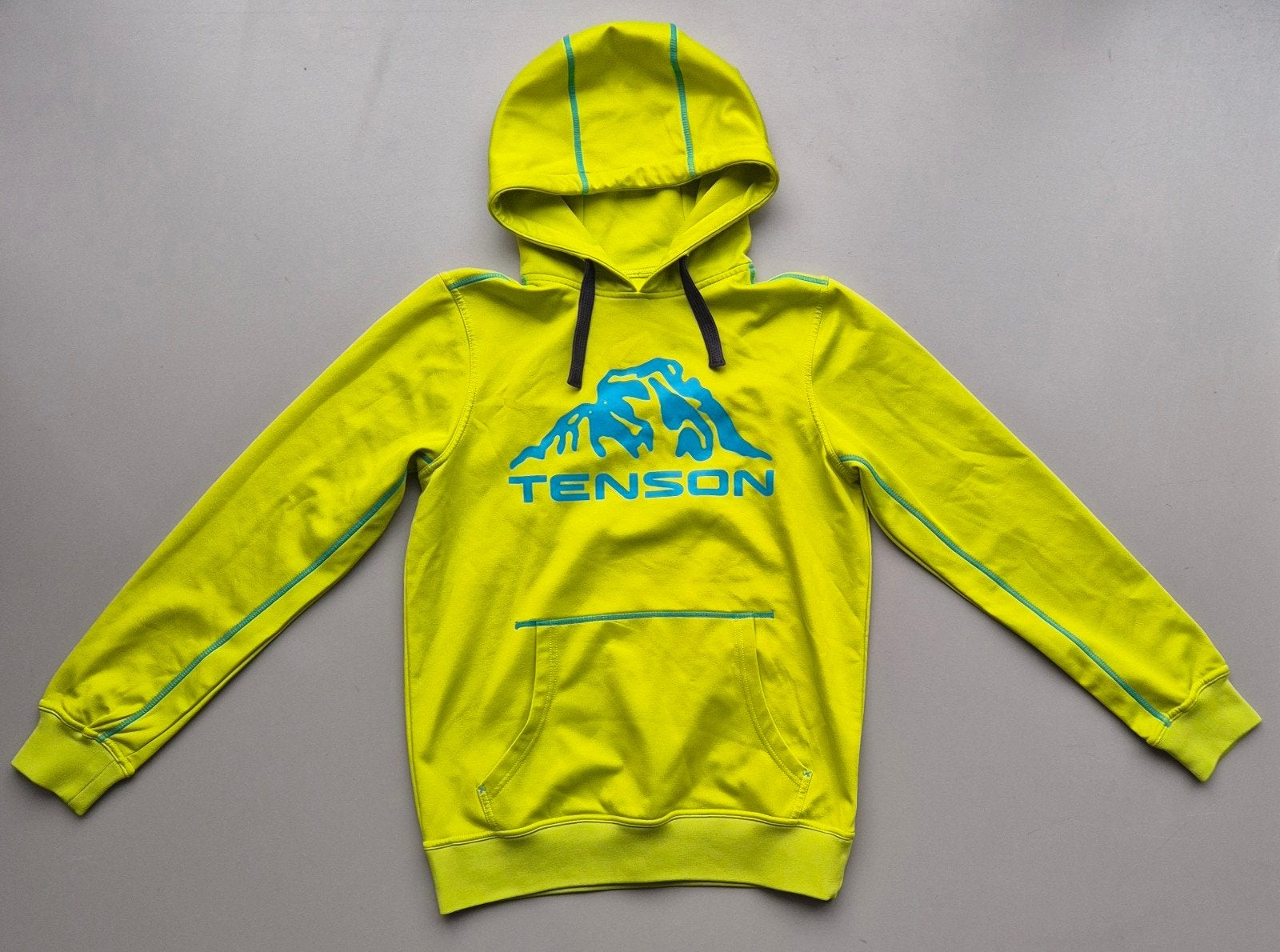 ZGAN! Tenson Hoodie Maat S - Neon Limegroen, Blauw, Ophalen of Verzenden, Zo goed als nieuw, Tenson