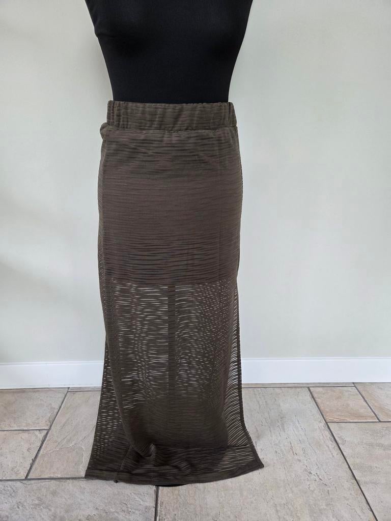 Only groene maxi rok maat S met elastische tailleband, Only, Ophalen of Verzenden, Zo goed als nieuw, Maat 36 (S)