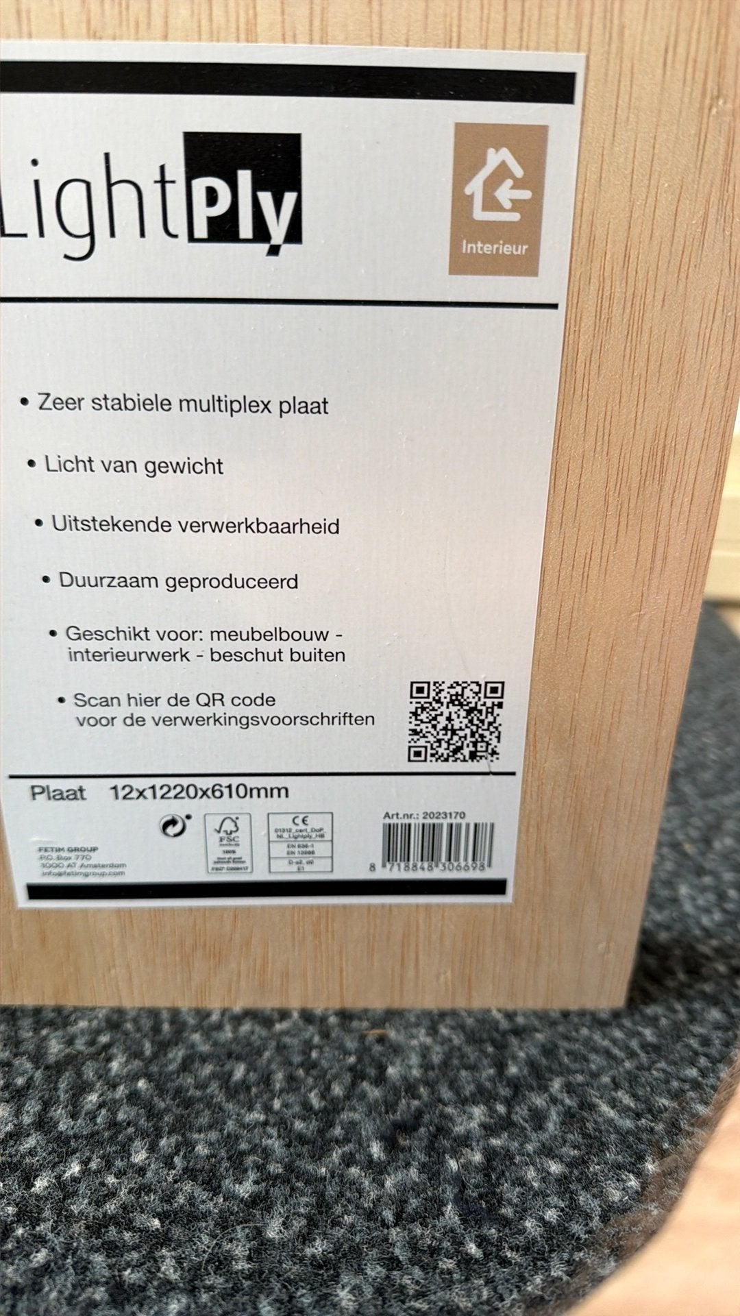 3x multiplex, Ophalen, Minder dan 25 mm, Nieuw, Plank