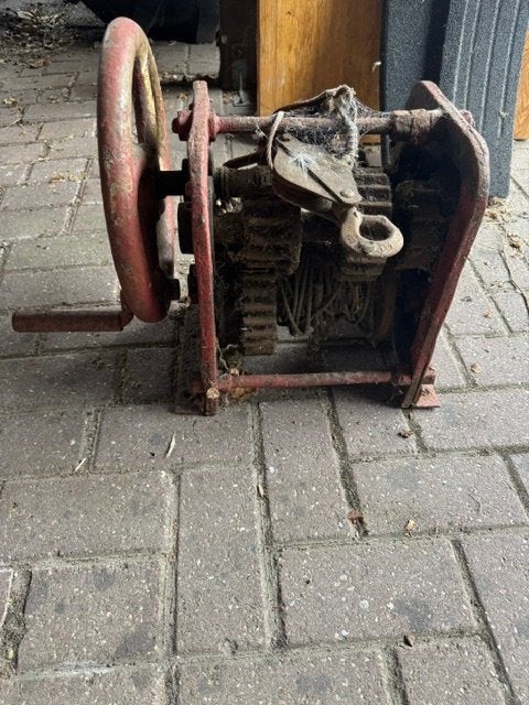 Ouderwetse handlier, Ophalen, Gebruikt, Handmatig
