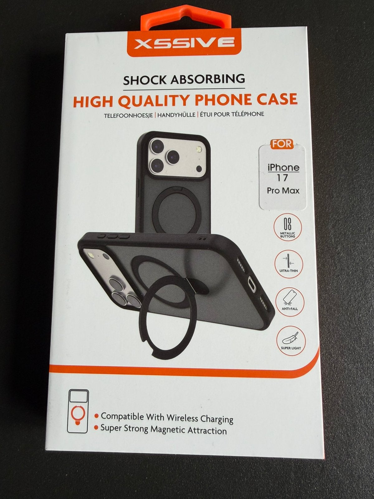 Iphone 17 pro maxHigh Quality phone case zwart nieuw in doos, Ophalen of Verzenden, Nieuw, Overige typen