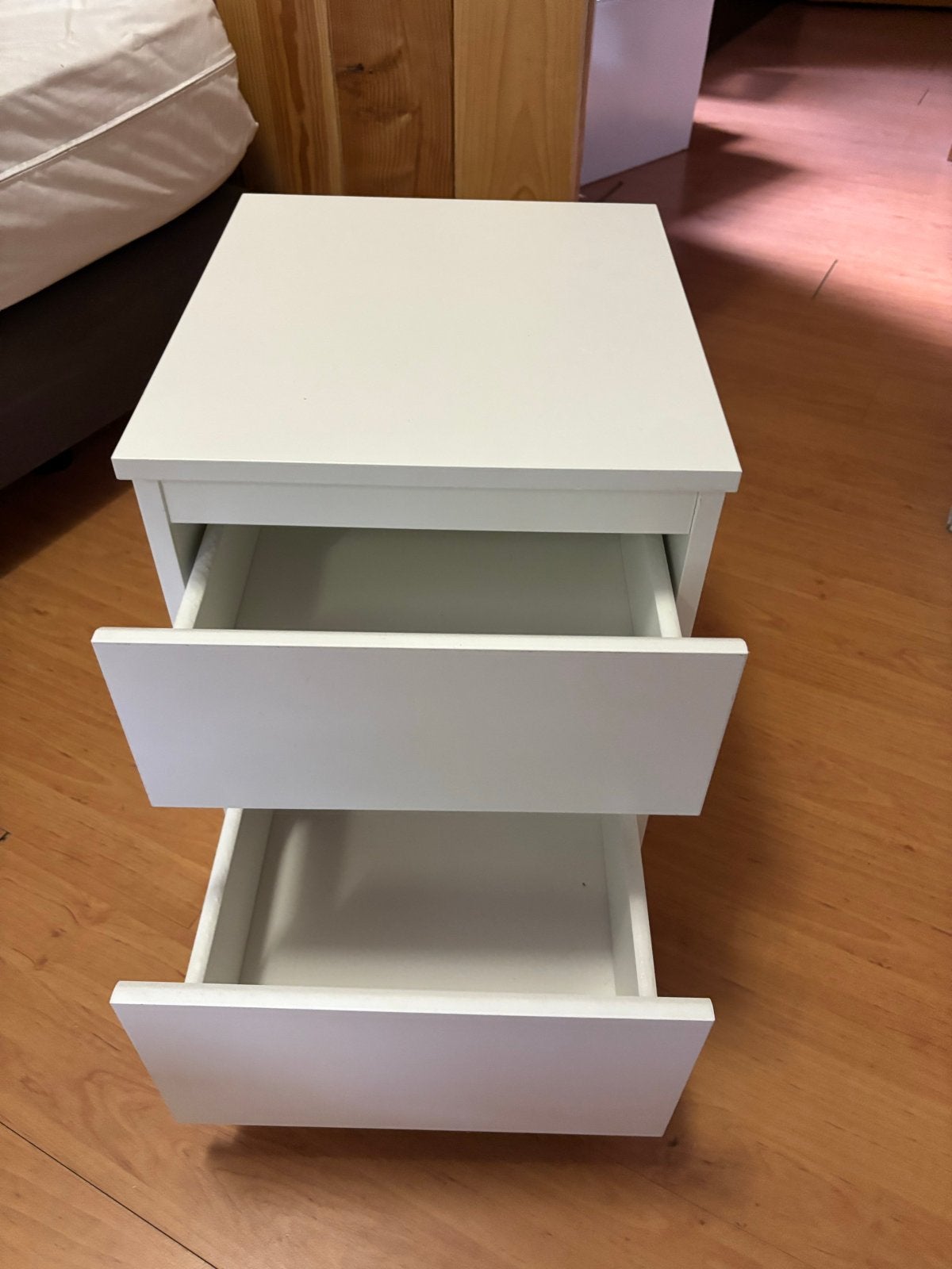IKEA Malm ladekast met 2 lades - wit, Ophalen, Minder dan 50 cm, Gebruikt, 1 of 2 laden