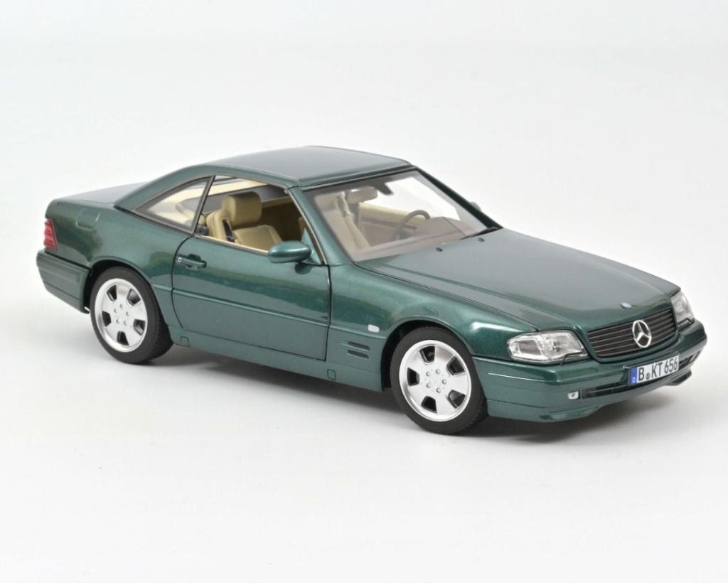 Mercedes Benz SL 500 1999 Groen met. 1/18 NOREV ref. 183753, Hobby en Vrije tijd, Modelauto's | 1:18, Verzenden, Nieuw, Auto, Norev