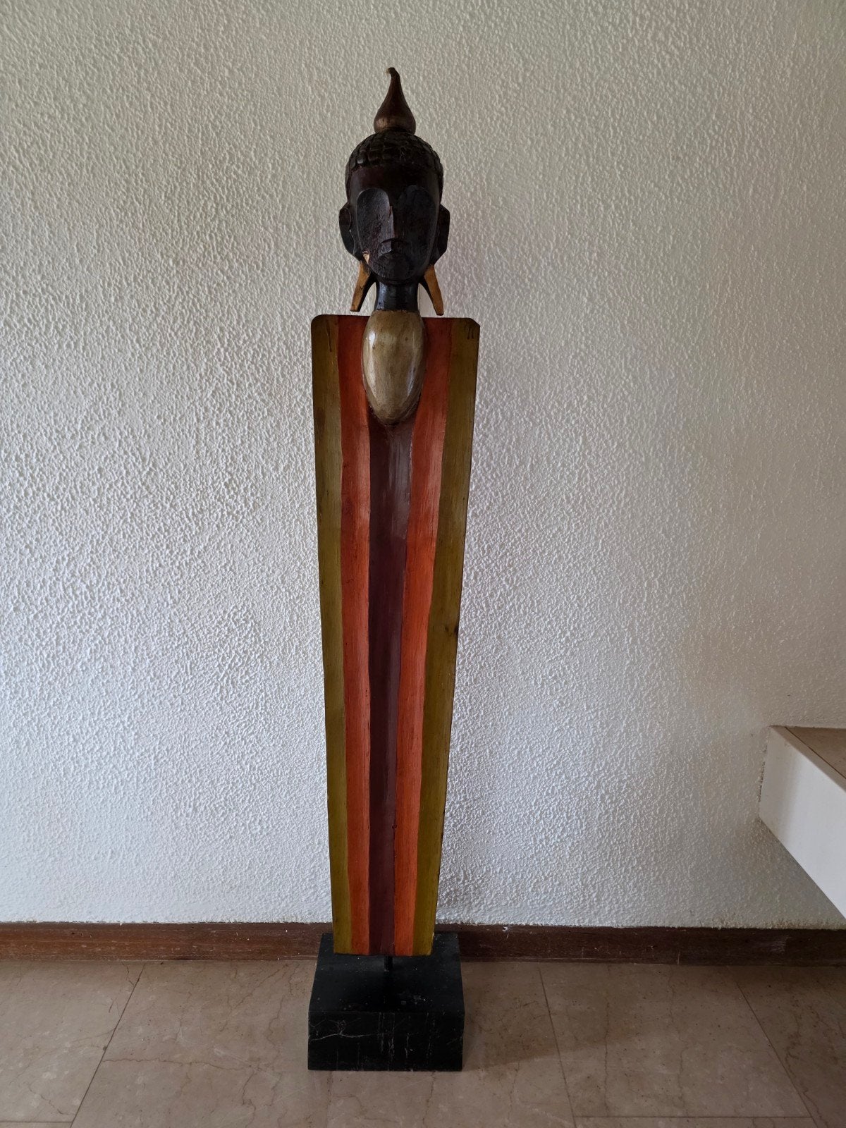 Indonesisch/Balinees houtsnijwerk 120cm hoog, Ophalen, Art deco, Handgemaakt, 1 meter - 2 meter
