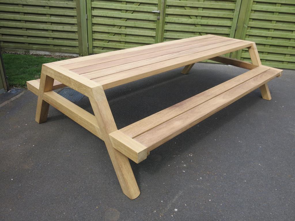 Te koop teak pikniktafel long life, Ophalen, Nieuw, Rechthoekig, Hout