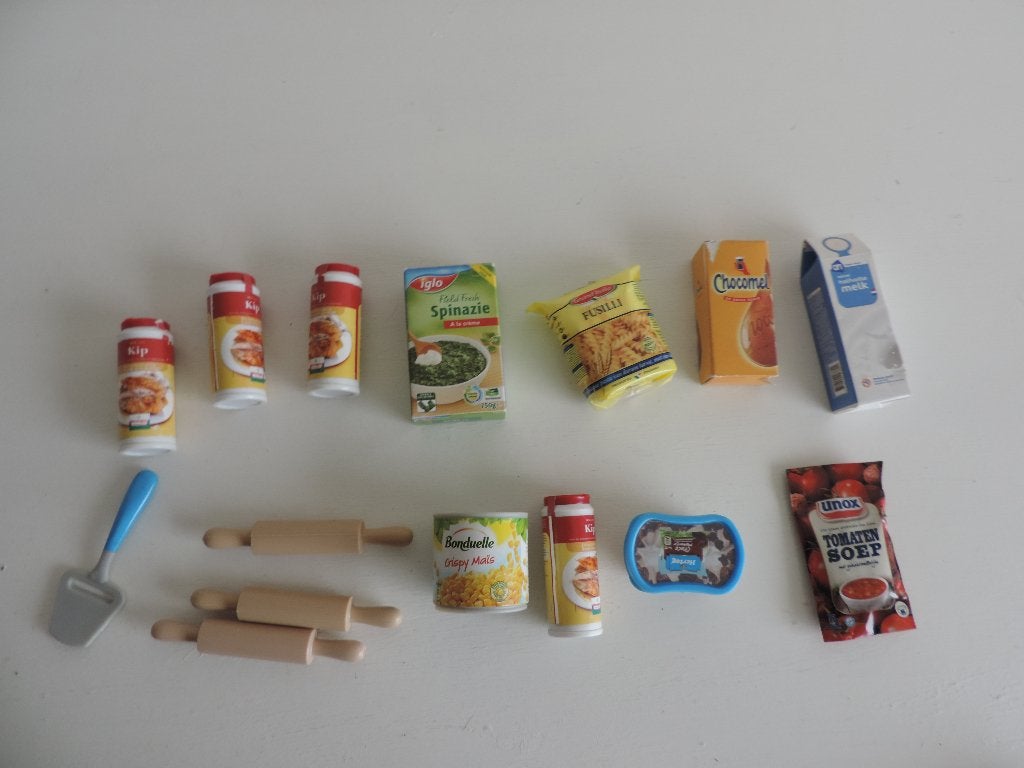 mini boodschapjes (ah), Verzamelen, Poppenhuizen en Toebehoren, Ophalen of Verzenden, Gebruikt, Poppenhuis