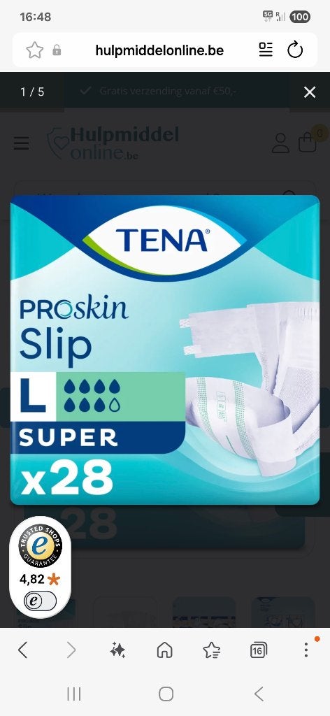 Tena Luiers Super L, Diversen, Verpleegmiddelen, Ophalen, Nieuw