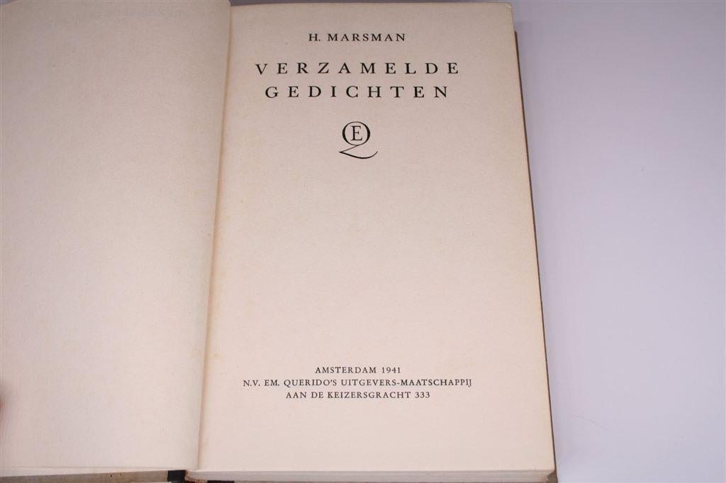 H. Marsman — Verzamelde Gedichten [Querido, 1941], Ophalen of Verzenden, Gelezen