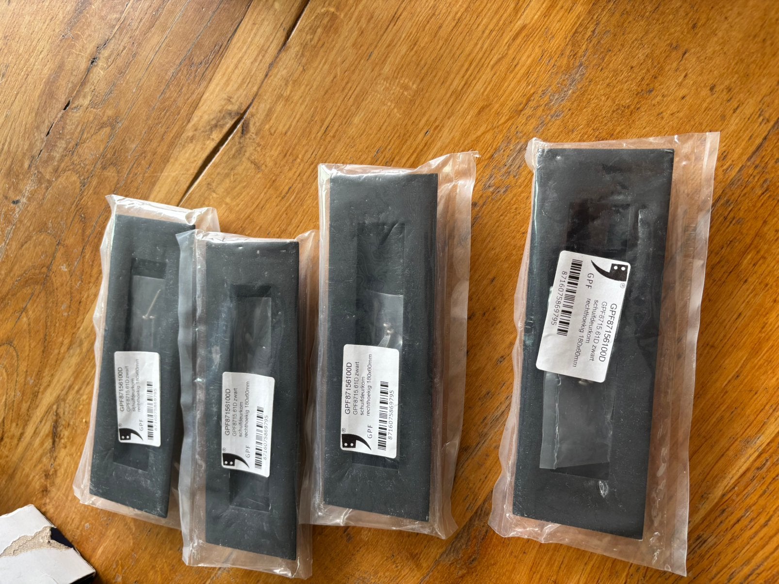 Set van 4 GPF schuifdeurkommen zwart, Ophalen, Nieuw, Overige typen