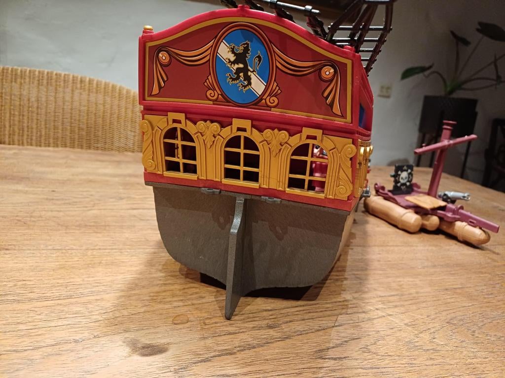 Grote piraten set: galjoen, vlot en veel poppetjes, Ophalen of Verzenden, Gebruikt, Jongen of Meisje