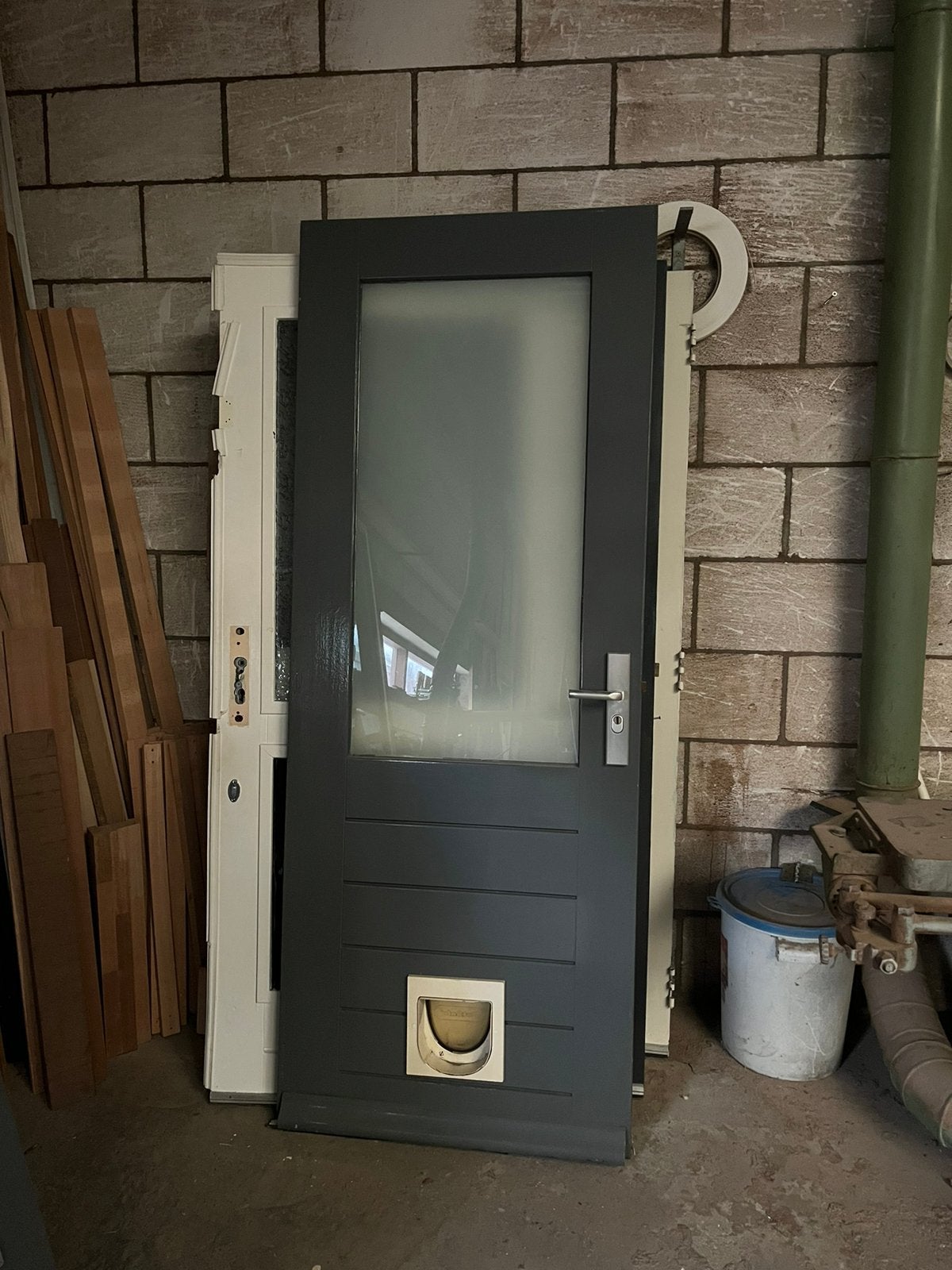 Houten buitendeur, Ophalen, 80 tot 100 cm, 200 tot 215 cm, Vouwdeur