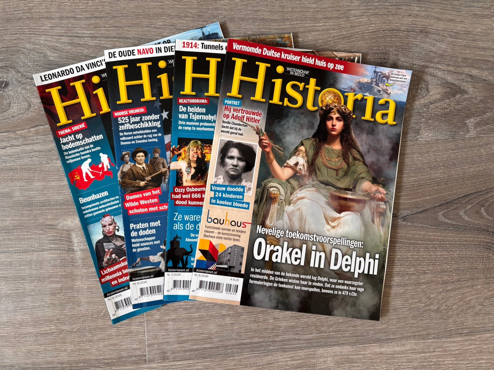 4 Tijdschriften Historia. Nr. 6,7,8,9. 2026., Ophalen of Verzenden, Zo goed als nieuw