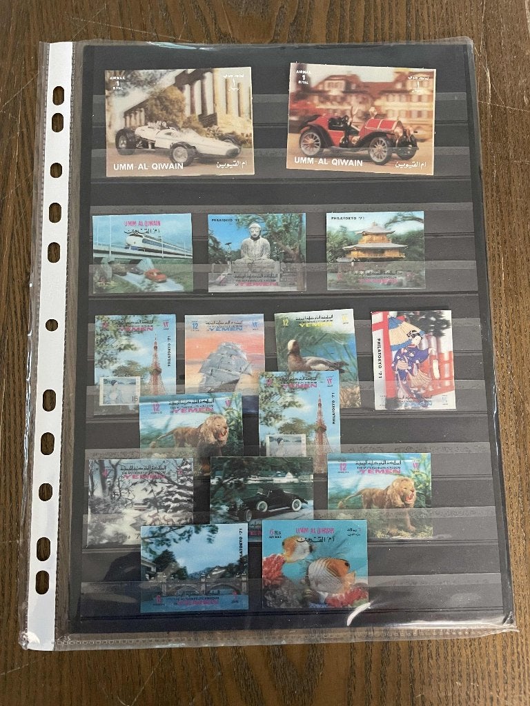 postzegels thema hologram 16 stuks op kaart, Verzenden, Postfris, Overige thema's