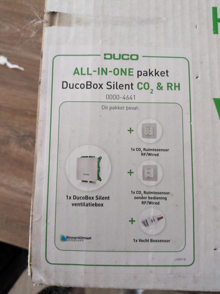 DucoBox Silent CO2 & RH All-in-One Ventilatiepakket, Doe-het-zelf en Verbouw, Ventilatie en Afzuiging, Ophalen of Verzenden, Nieuw