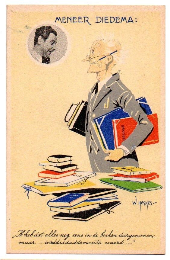 Meneer Diedema illustrator W Heskes, Ophalen, 1940 tot 1960, Ongelopen, Sterren en Beroemdheden