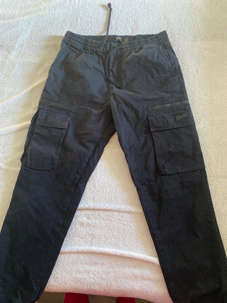 Pull&Bear Zwarte Cargo Joggers Maat M, Ophalen of Verzenden, Zo goed als nieuw, Maat 48/50 (M), Zwart
