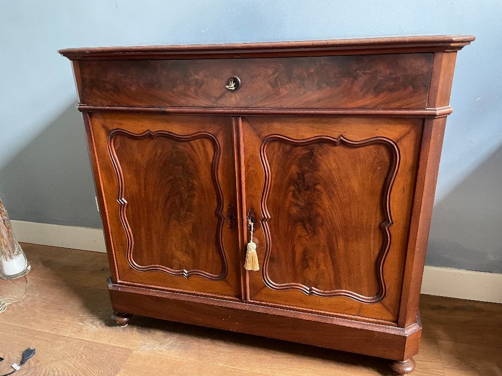 Franse penantkast / halfhoge commode Louis Philippe-stijl, Ophalen