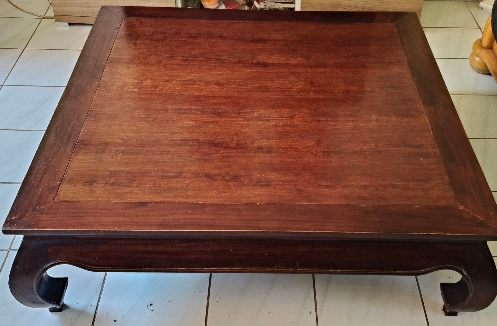 Opium Tafel - Massief Hout, Huis en Inrichting, Ophalen, Gebruikt, Rechthoekig, 100 tot 150 cm