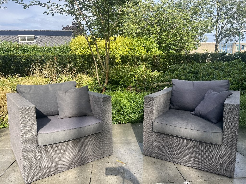 2x Tuin loungebankje, Tuin en Terras, Tuinsets en Loungesets, Gebruikt, Textileen, Loungeset, Bank