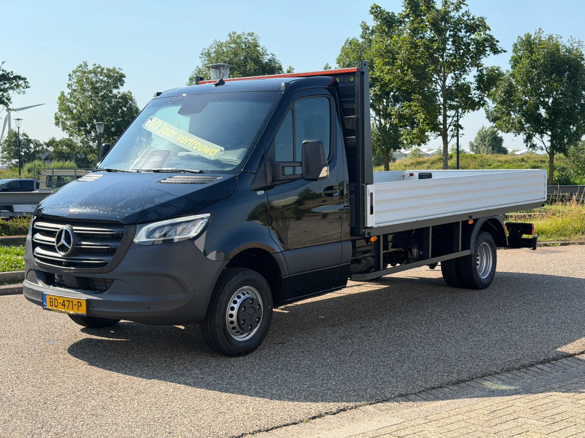 Mercedes-Benz Sprinter 519CDI Openlaadbak Airco Camera Trekh, Automaat, Achterwielaandrijving, Gebruikt, Euro 6