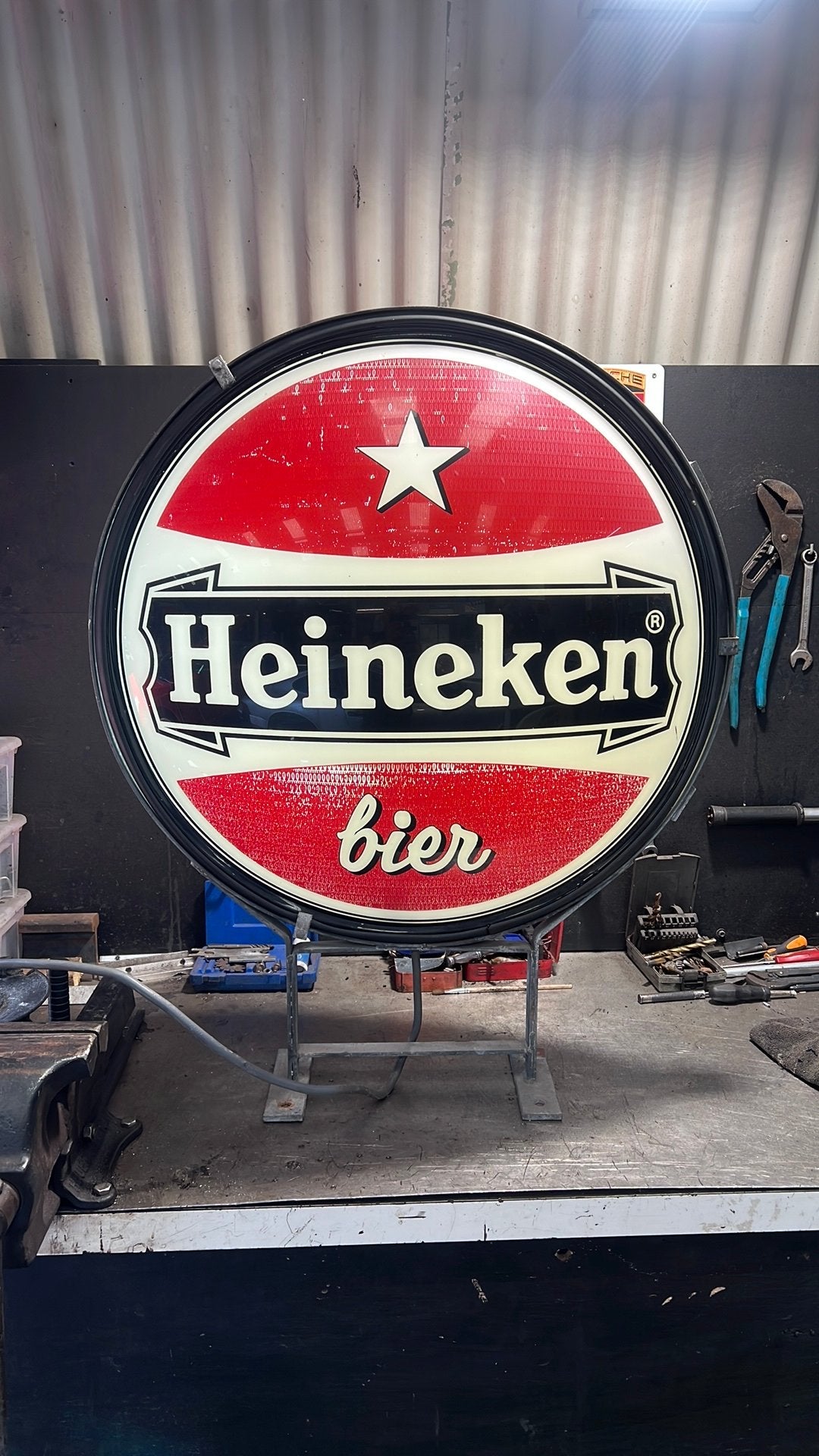 Heineken reclamebord, Verzamelen, Ophalen, Zo goed als nieuw, Reclamebord, Plaat of Schild, Overige merken