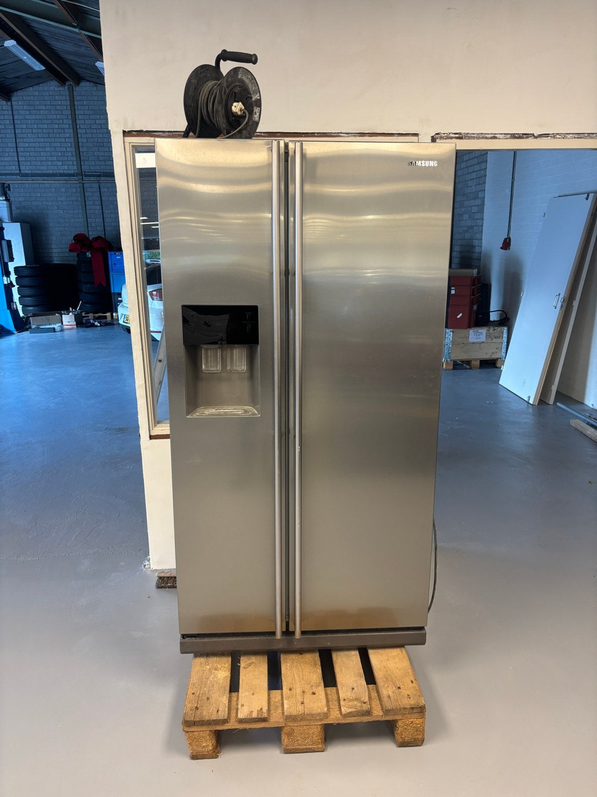 Samsung Amerikaanse Koelkast - Side-by-Side met Water/IJs Di, Witgoed en Apparatuur, Ophalen, Gebruikt, 200 liter of meer, 60 cm of meer