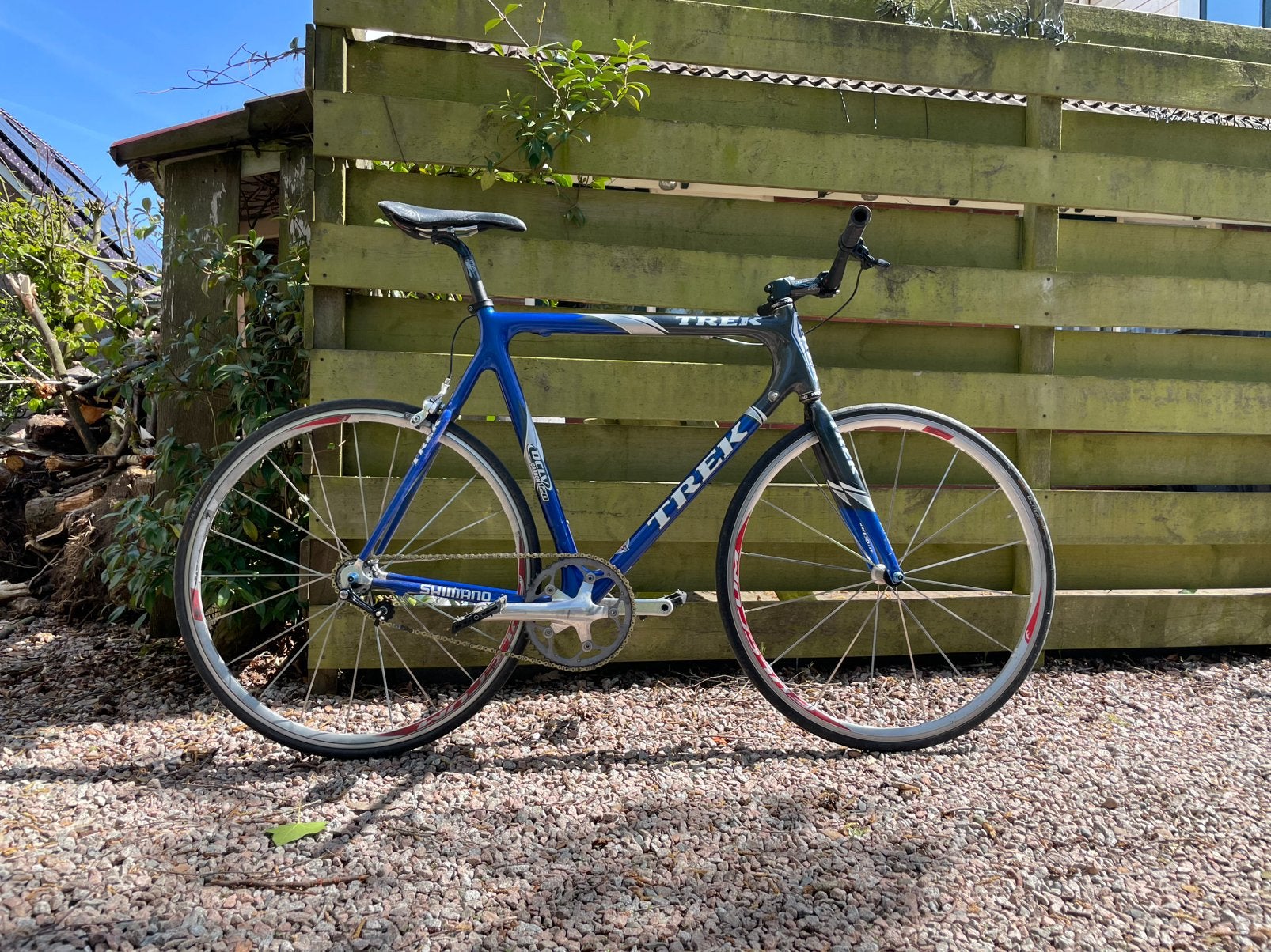 Carbon Trek OCVL120 single speed, Fietsen en Brommers, Fietsen | Racefietsen, Gebruikt, Carbon, 53 tot 57 cm, Ophalen