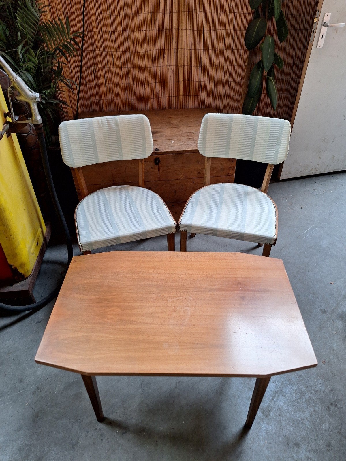 leuk vintage setje stoelen en tafel, Ophalen of Verzenden