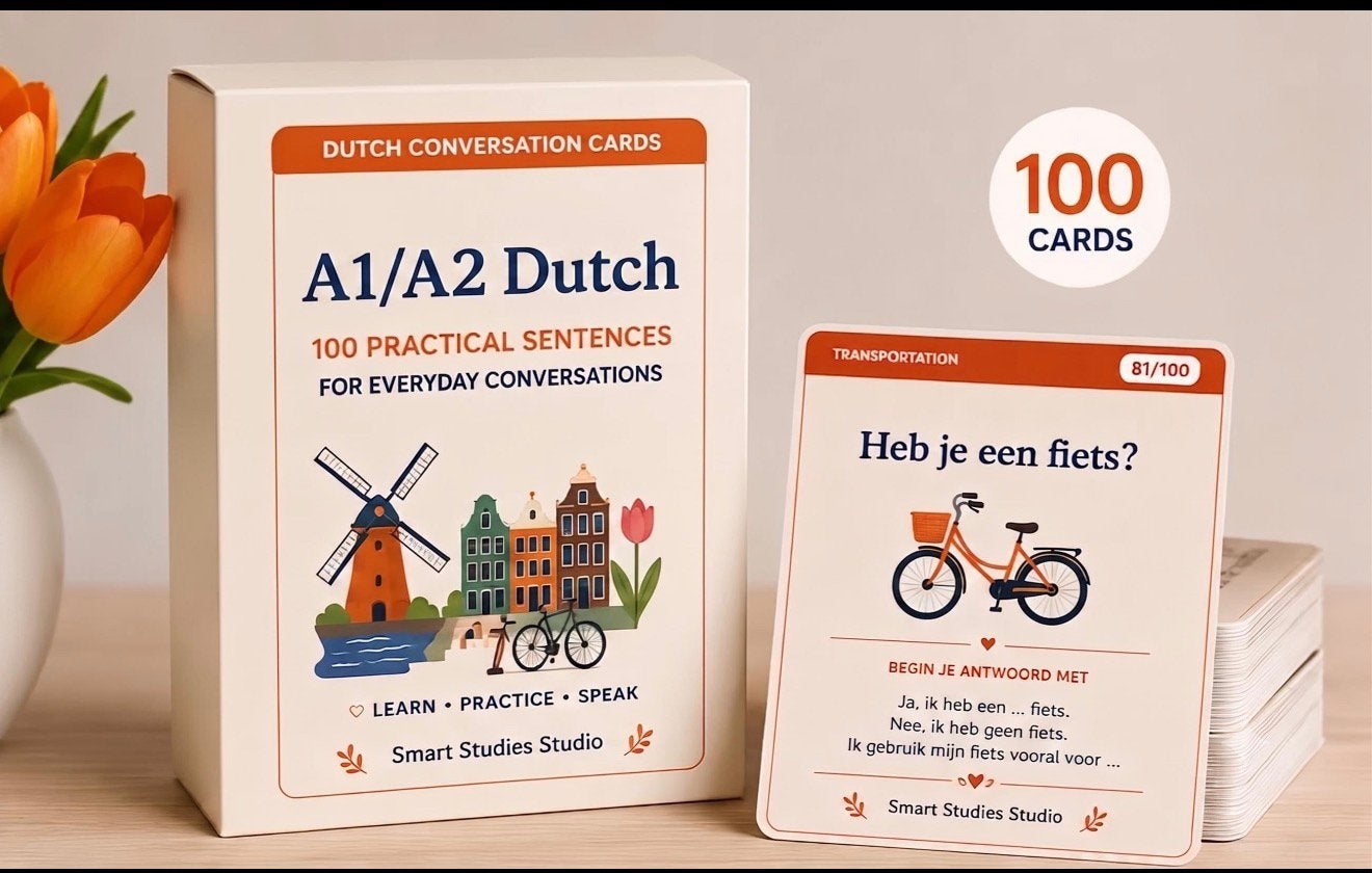 Dutch Conversation Cards | Speaking Practice, Boeken, E-books, Taal en Reizen
