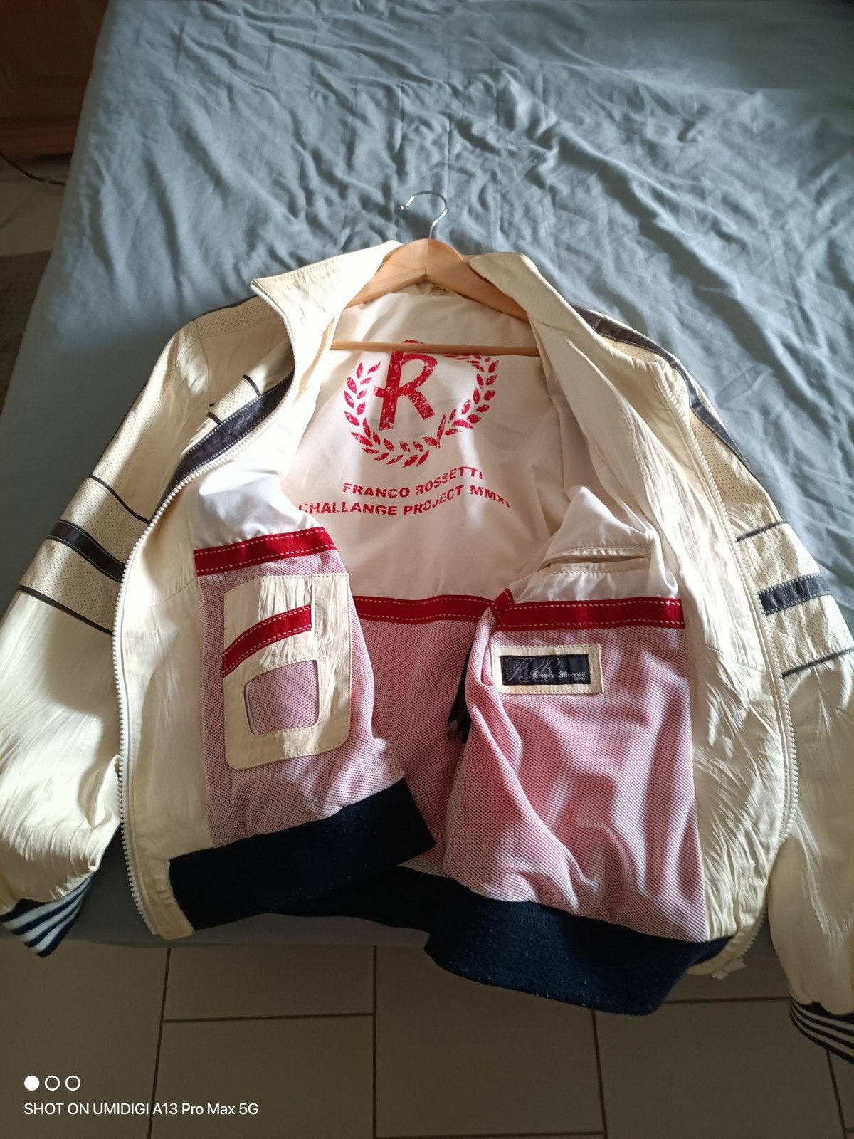 Sportieve lederen heren jas, Kleding | Heren, Ophalen of Verzenden, Zo goed als nieuw, Maat 56/58 (XL), Meerkleurig