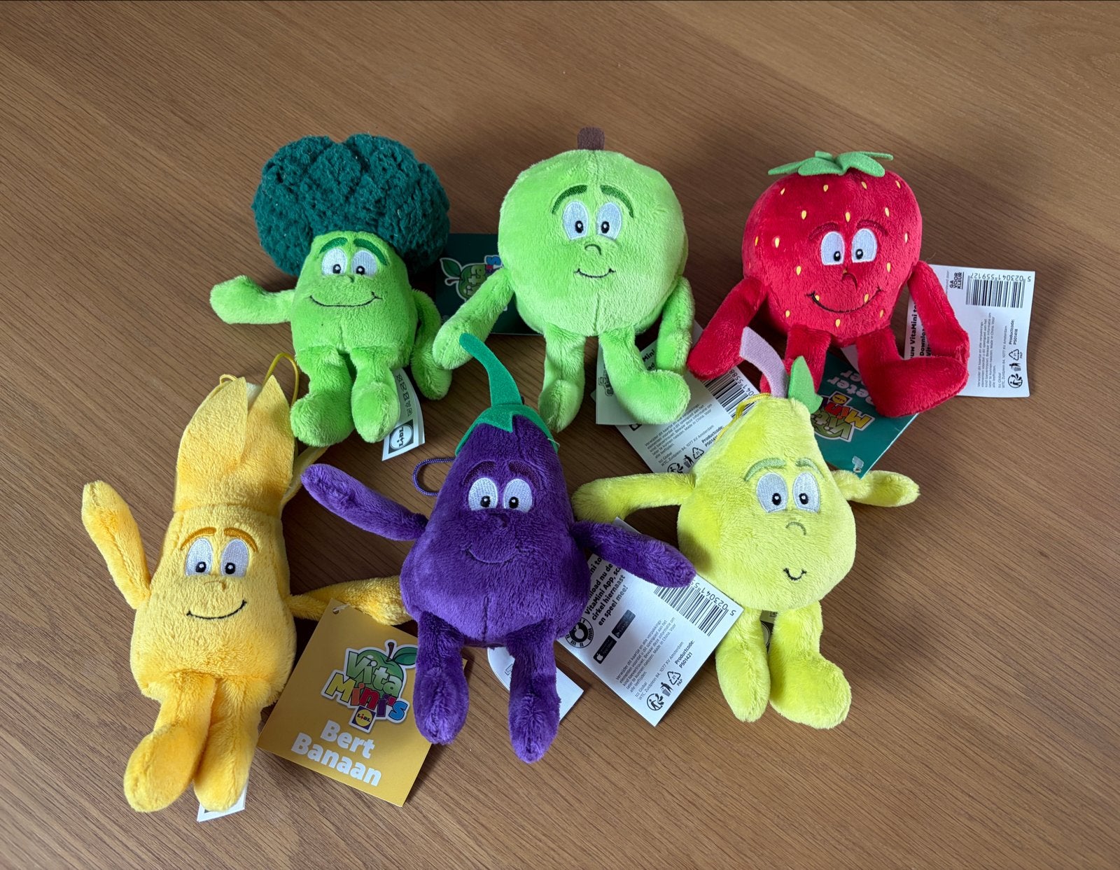 Vita Mini Knuffels lidl - Set van 6, Overige typen, Ophalen of Verzenden, Meerkleurig, Klein (minder dan 20 cm)