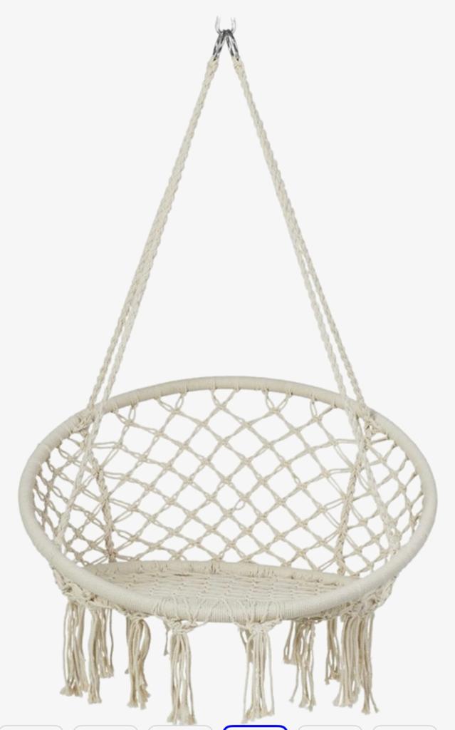 Nieuwe hangstoel voor binnen en buiten - Bohemian stijl, Wit, Nieuw, Ophalen of Verzenden, Eén