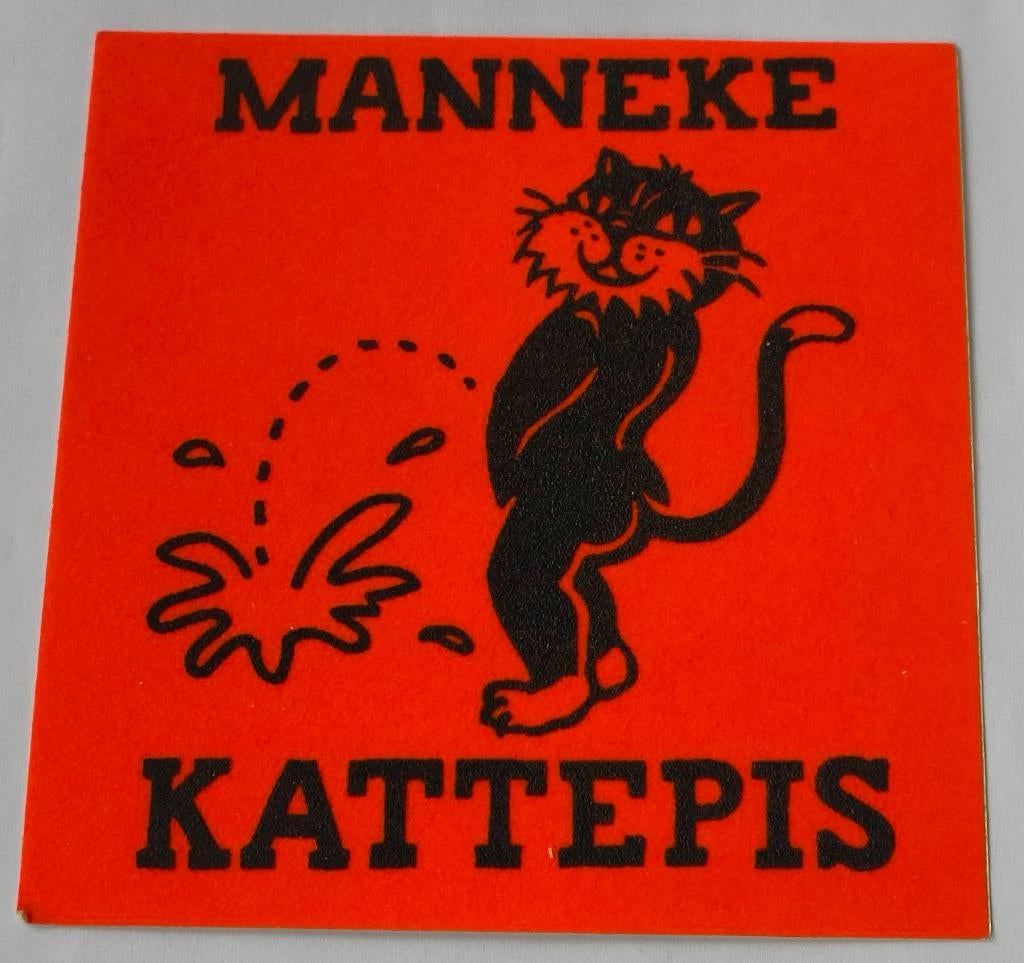 Sticker Manneke Kattepis (1), Ophalen of Verzenden, Zo goed als nieuw, Overige typen