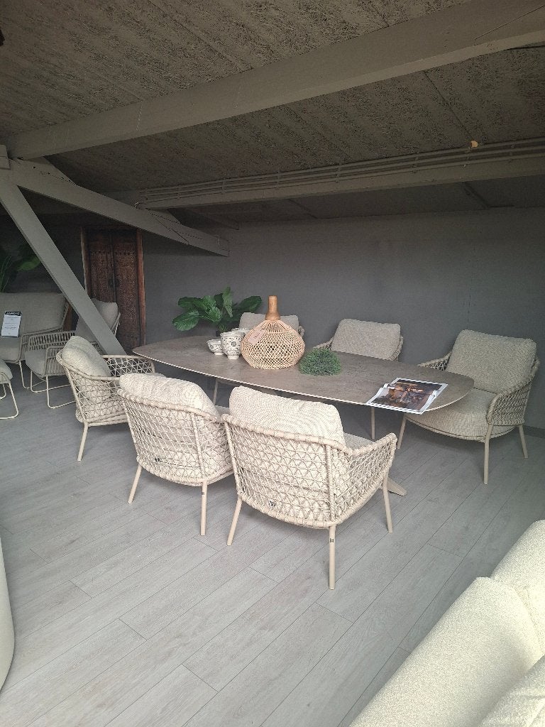 4SO Nevada tuintafel met 6 Low Dining chairs nu €5099,-, Tuin en Terras, Tuintafels, Ophalen, Nieuw, Rechthoekig