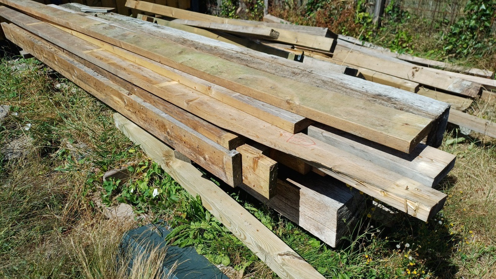 14 stuks CLS / SLS balken of gordingen ca. 43x140, Ophalen, Gebruikt, 25 tot 50 mm, 300 cm of meer