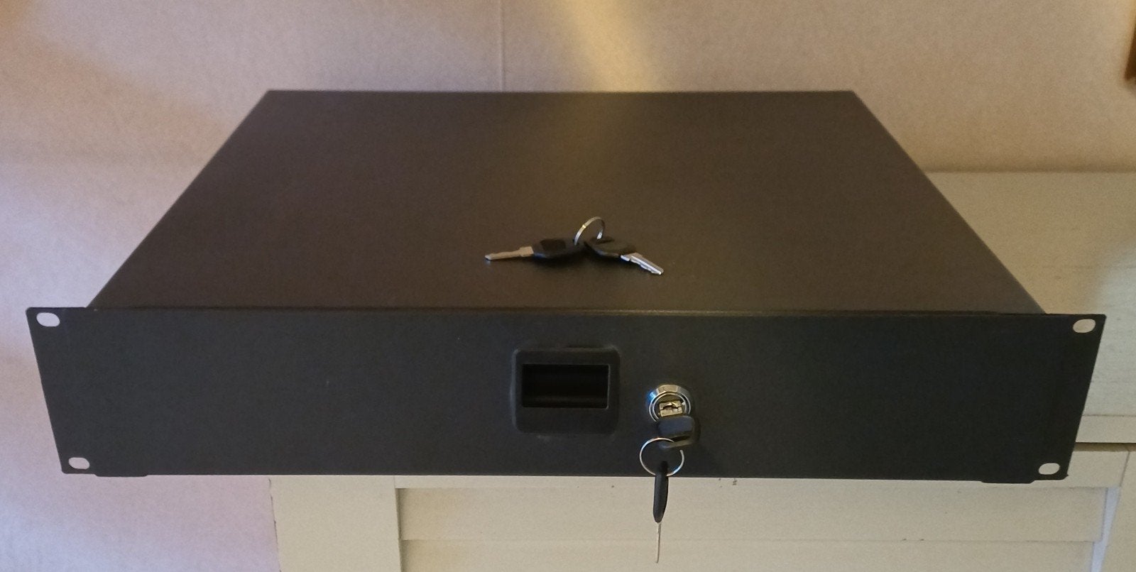 19 inch Racklade 2HE met slot - Zwart, Computers en Software, Serverkasten, Ophalen