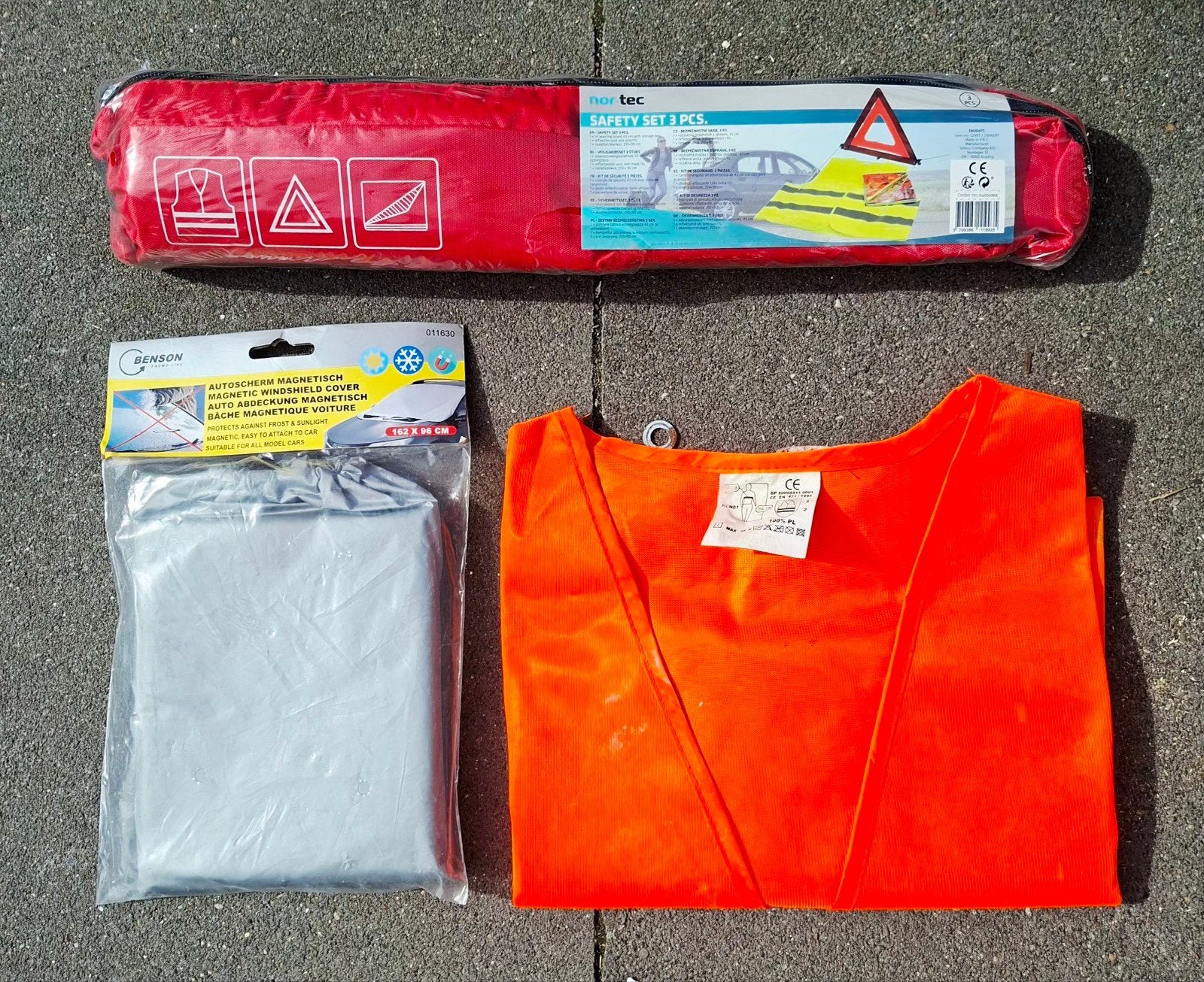 Veiligheidspakket: Voorruitbescherming,veilig vest,geva, Ophalen of Verzenden, Nieuw