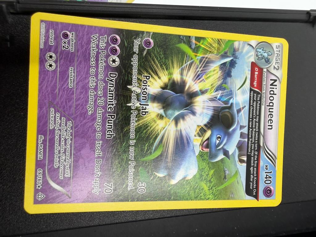 Nidoqueen Pokémon Kaart - 63/108 HP140, Ophalen of Verzenden, Gebruikt, Losse kaart